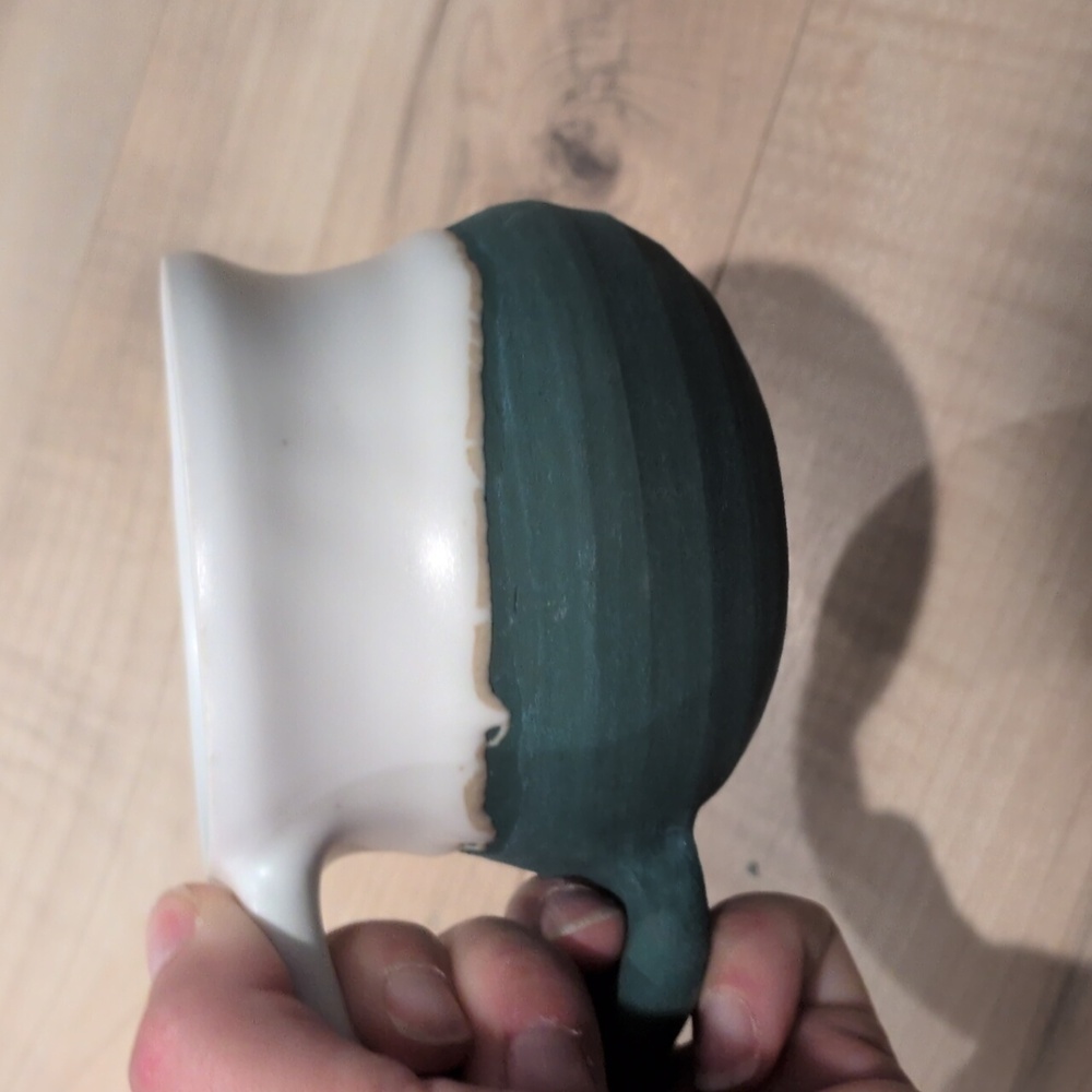 Handmade Color block Pottery Mug - Picture 2 of 4